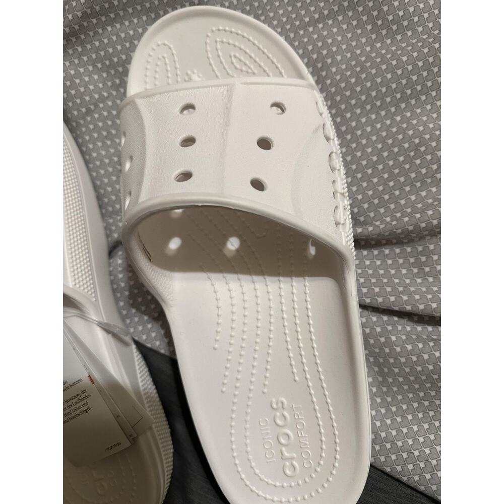 Crocs Baya II Slide Sandals Shoes Mens Size 11 Slip On White Comfort Casual - Picture 5 of 5